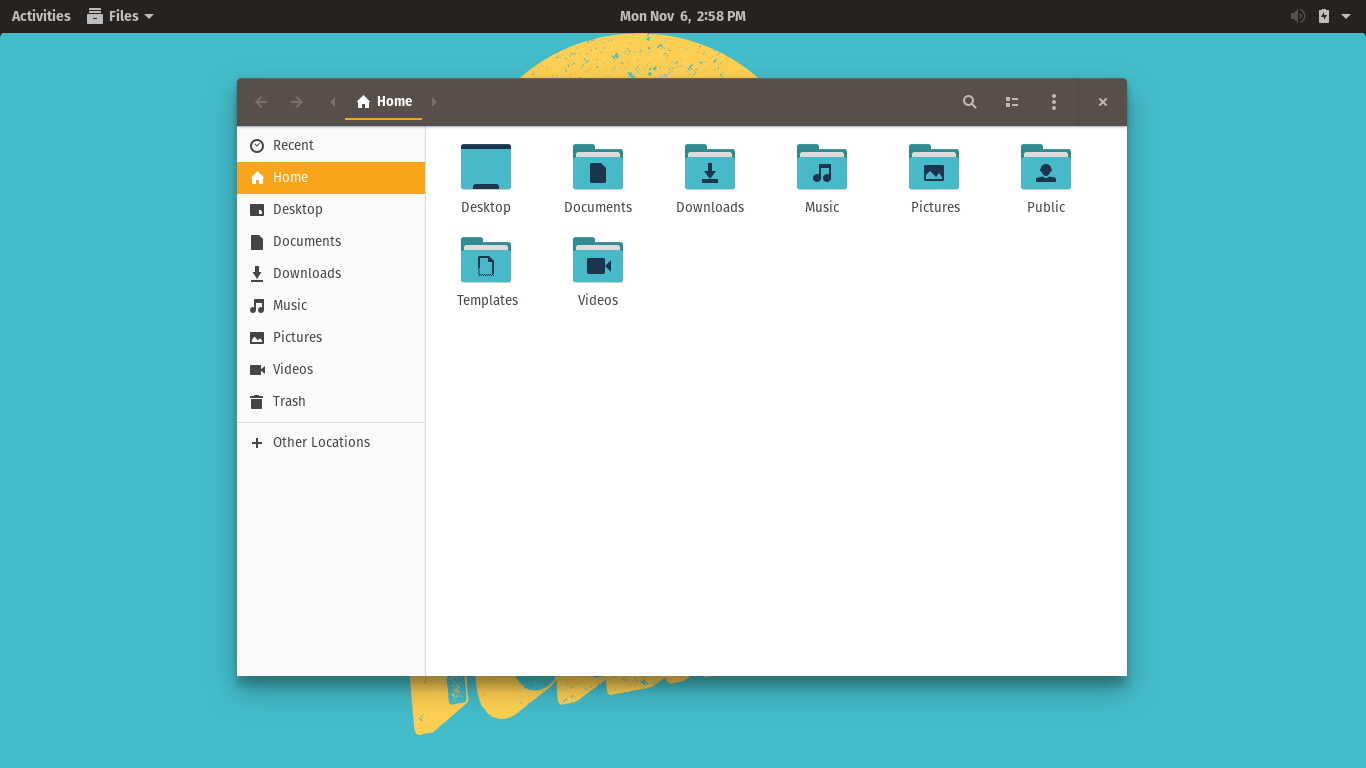 Pop!_OS desktop screenshot: 17.10 gnome files
