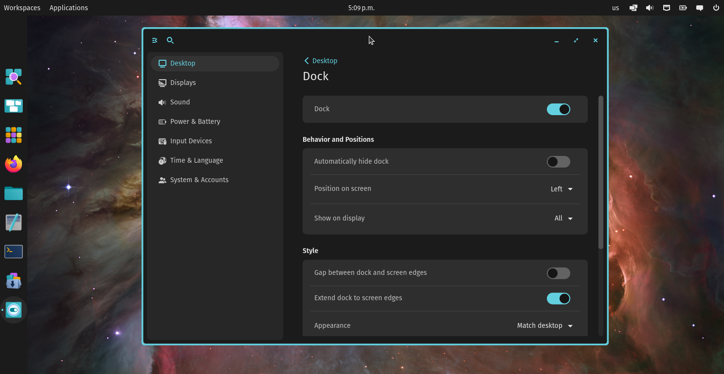 Pop!_OS desktop screenshot: 24.04 dock