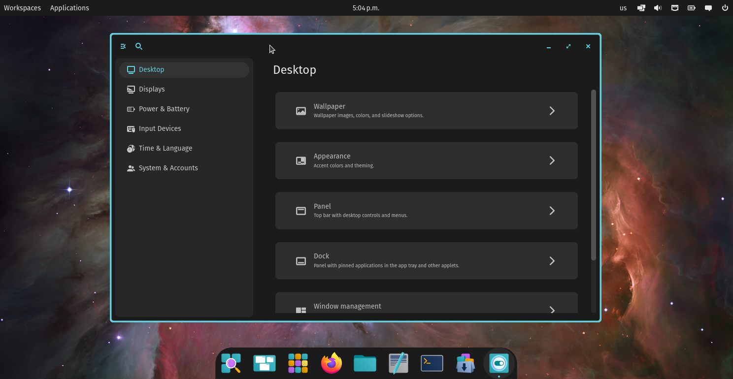 Pop!_OS desktop screenshot: 24.04 settings