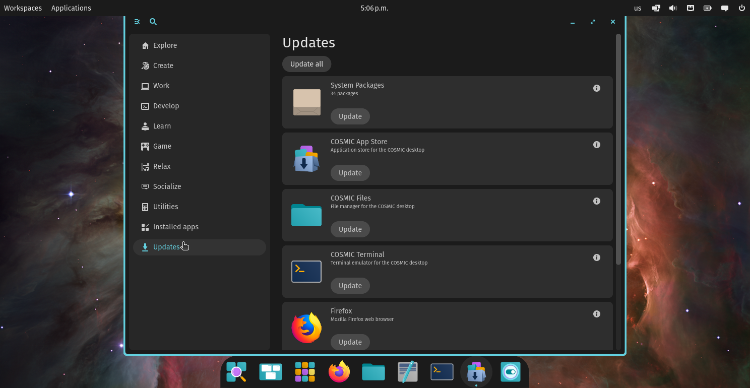 Pop!_OS desktop screenshot: 24.04 software