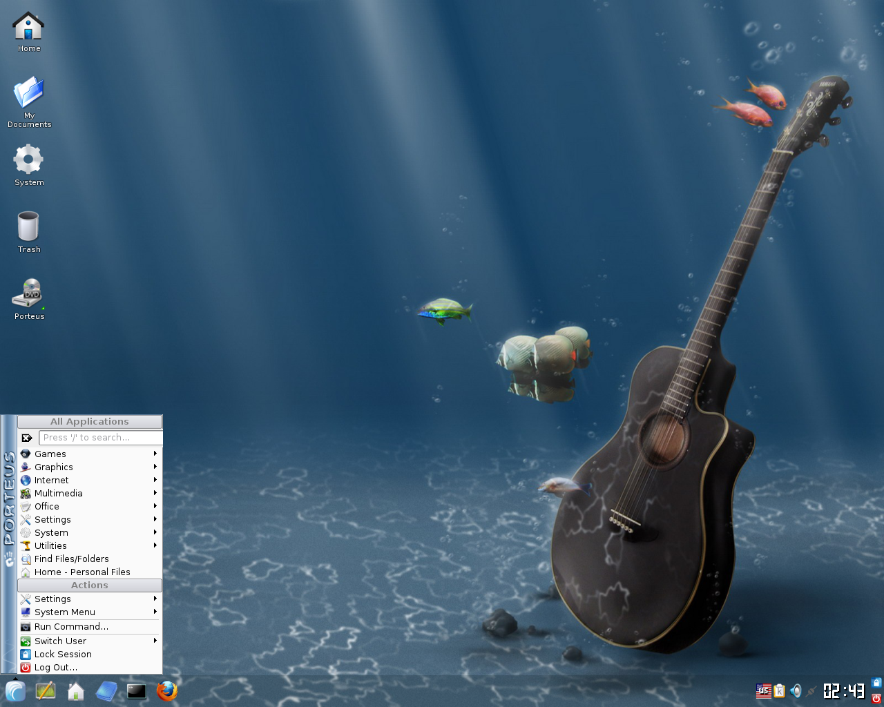 Porteus desktop screenshot: 1.2