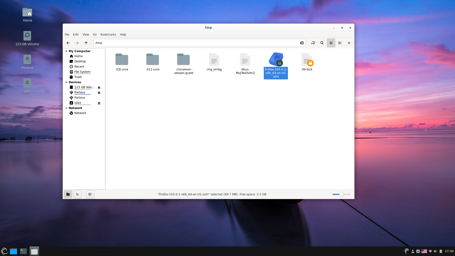 Porteus desktop screenshot: 5.0 module