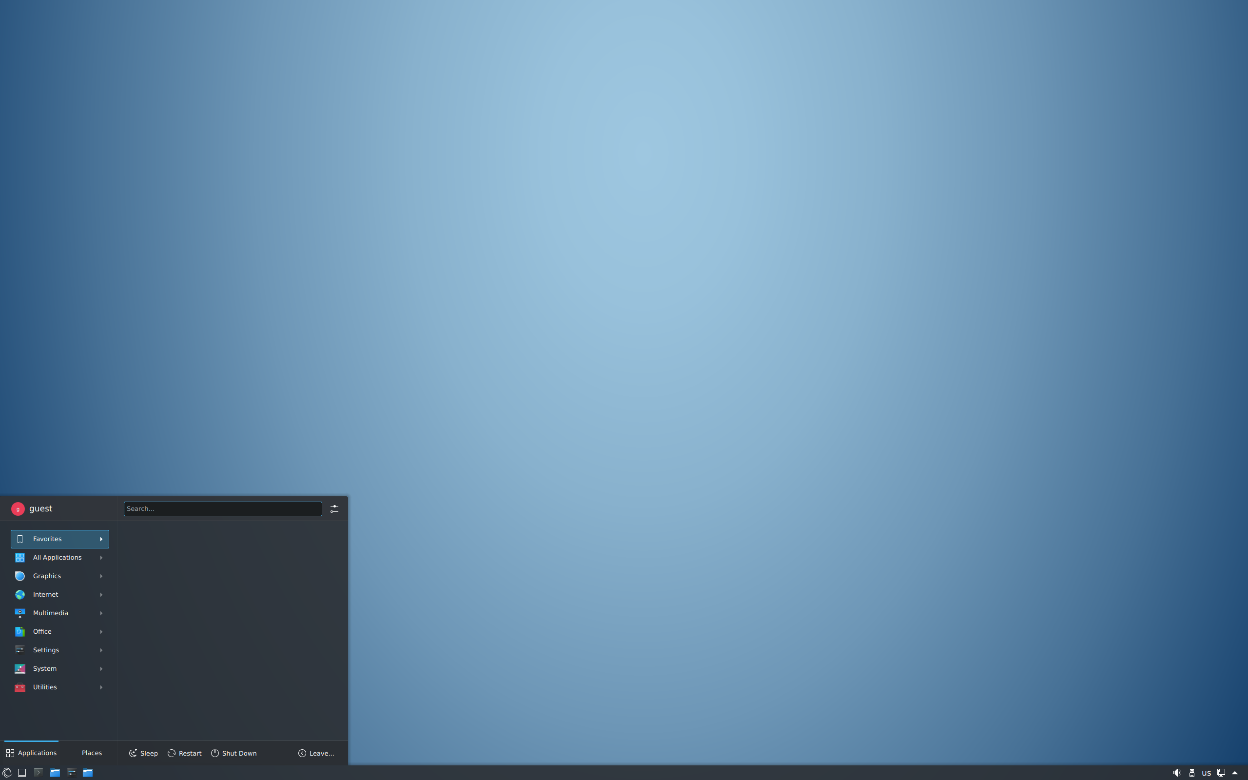 Porteus desktop screenshot: 5.0 rc3