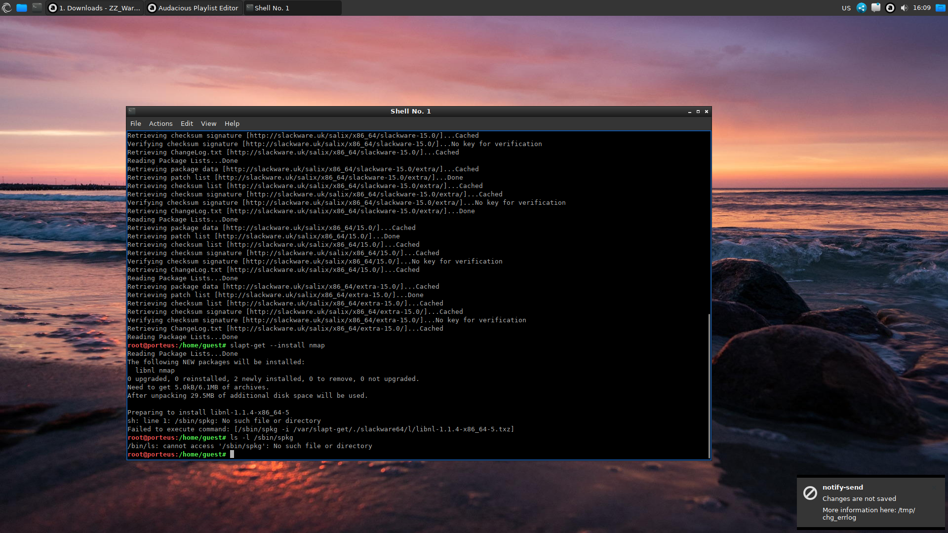 Porteus desktop screenshot: 5.01 packages