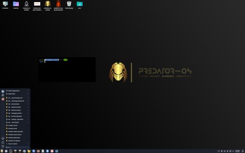 Predator-OS desktop screenshot: Distribution overview