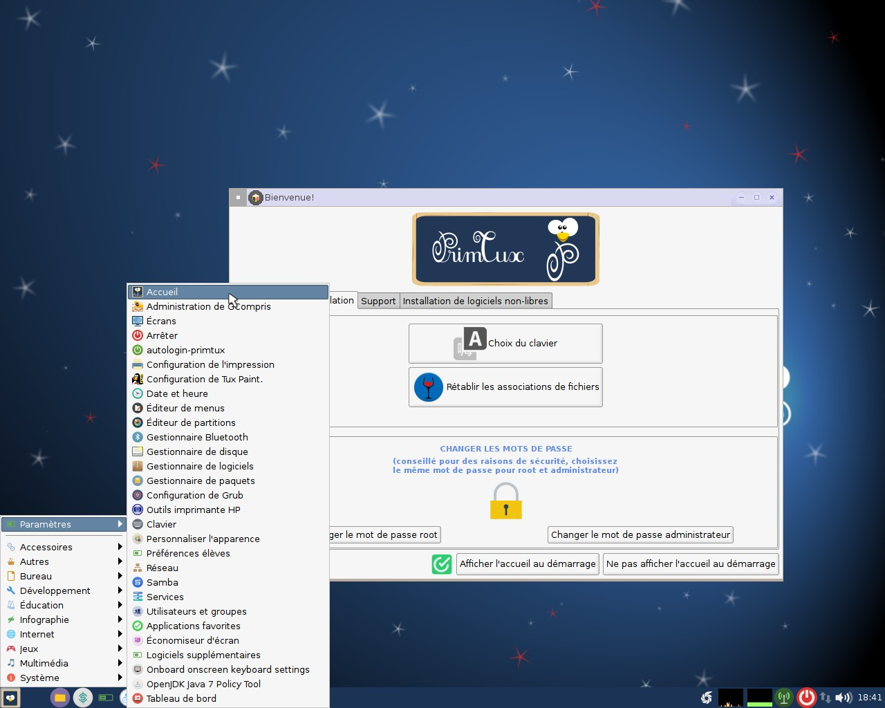 PrimTux desktop screenshot: 2