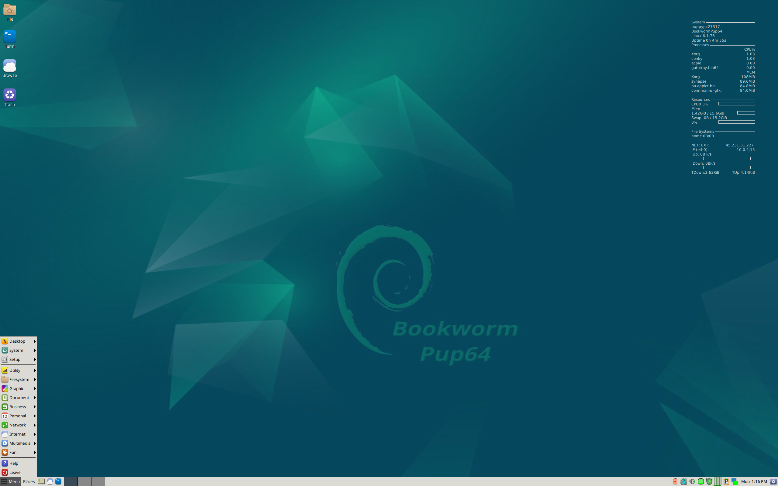 Puppy desktop screenshot: 10.0.6