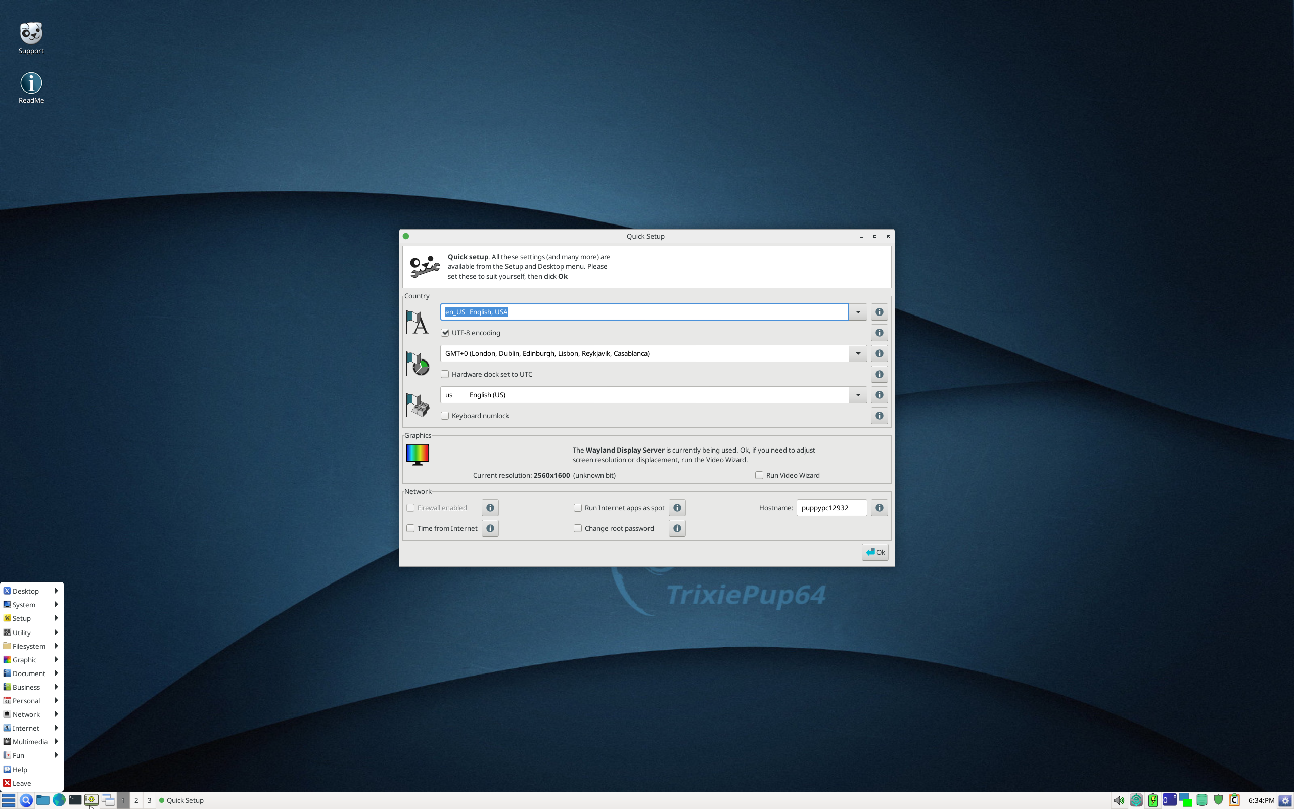 Puppy desktop screenshot: 11.1.1