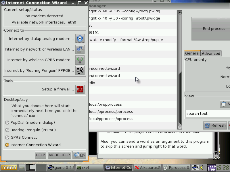 Puppy desktop screenshot: 4.2.1 tools