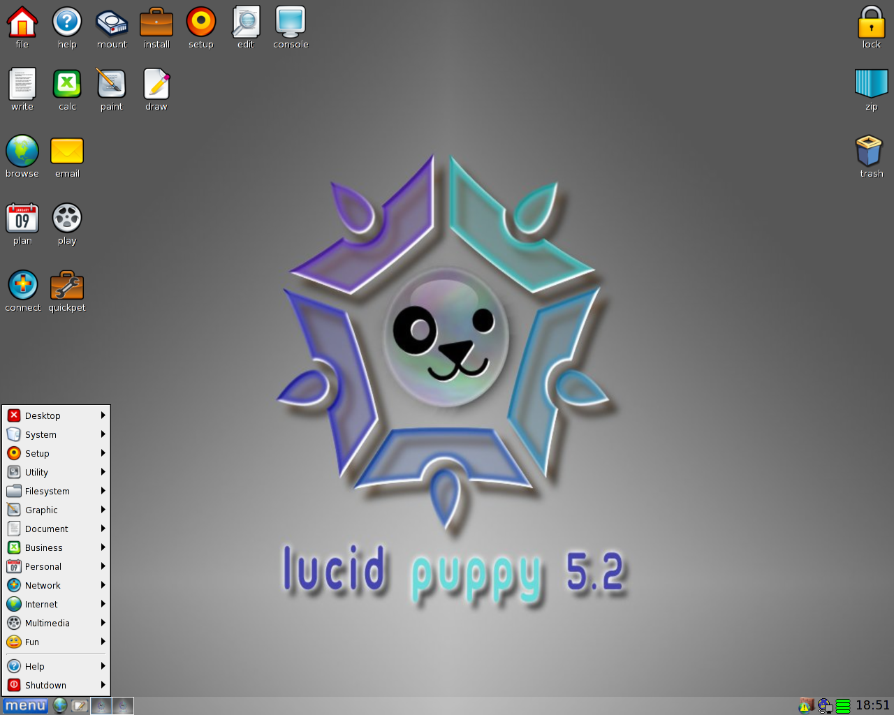 Puppy desktop screenshot: 5.2