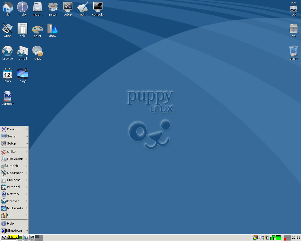 Puppy desktop screenshot: 5.5