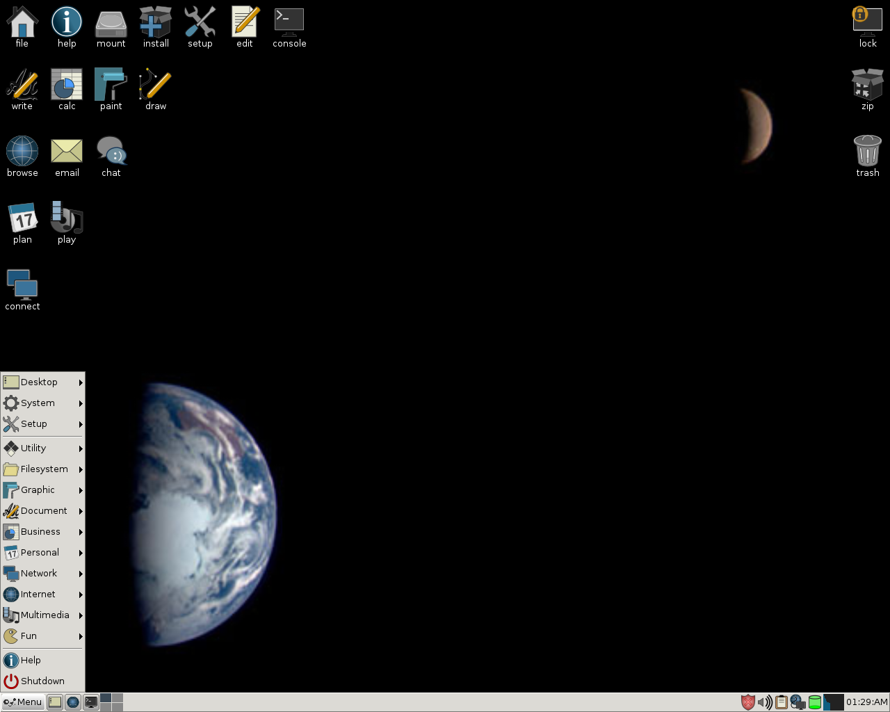 Puppy desktop screenshot: 5.7 slacko