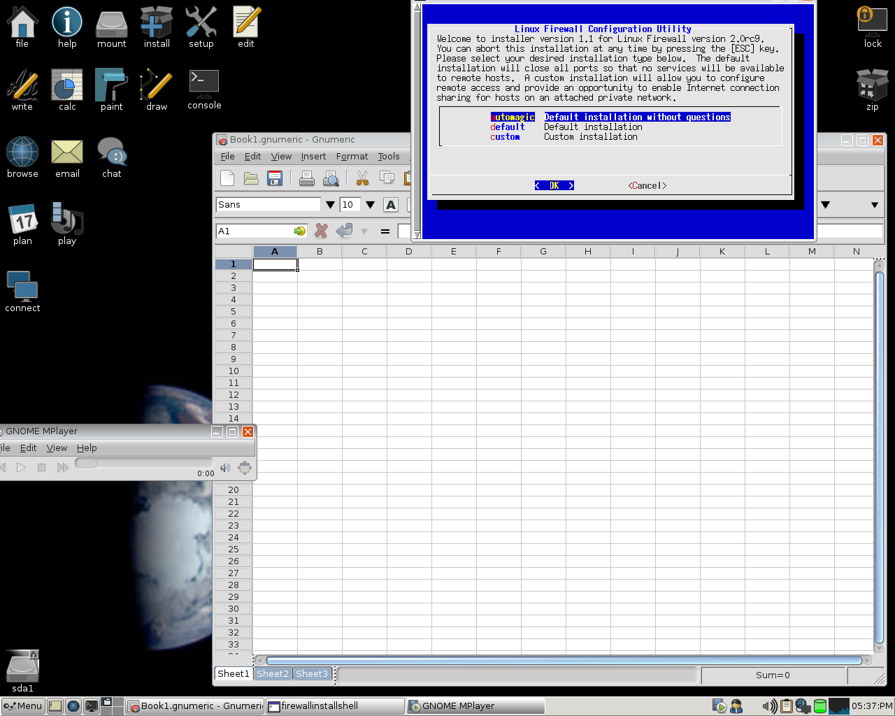 Puppy desktop screenshot: slacko 5.7 apps