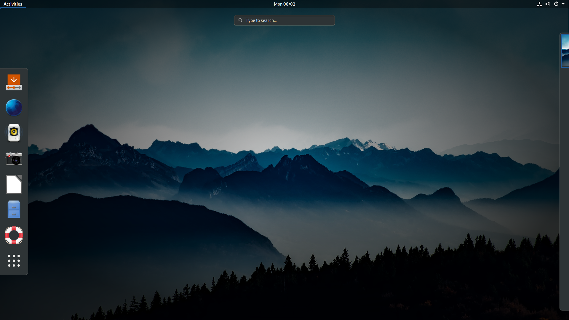 PureOS desktop screenshot: 8.0