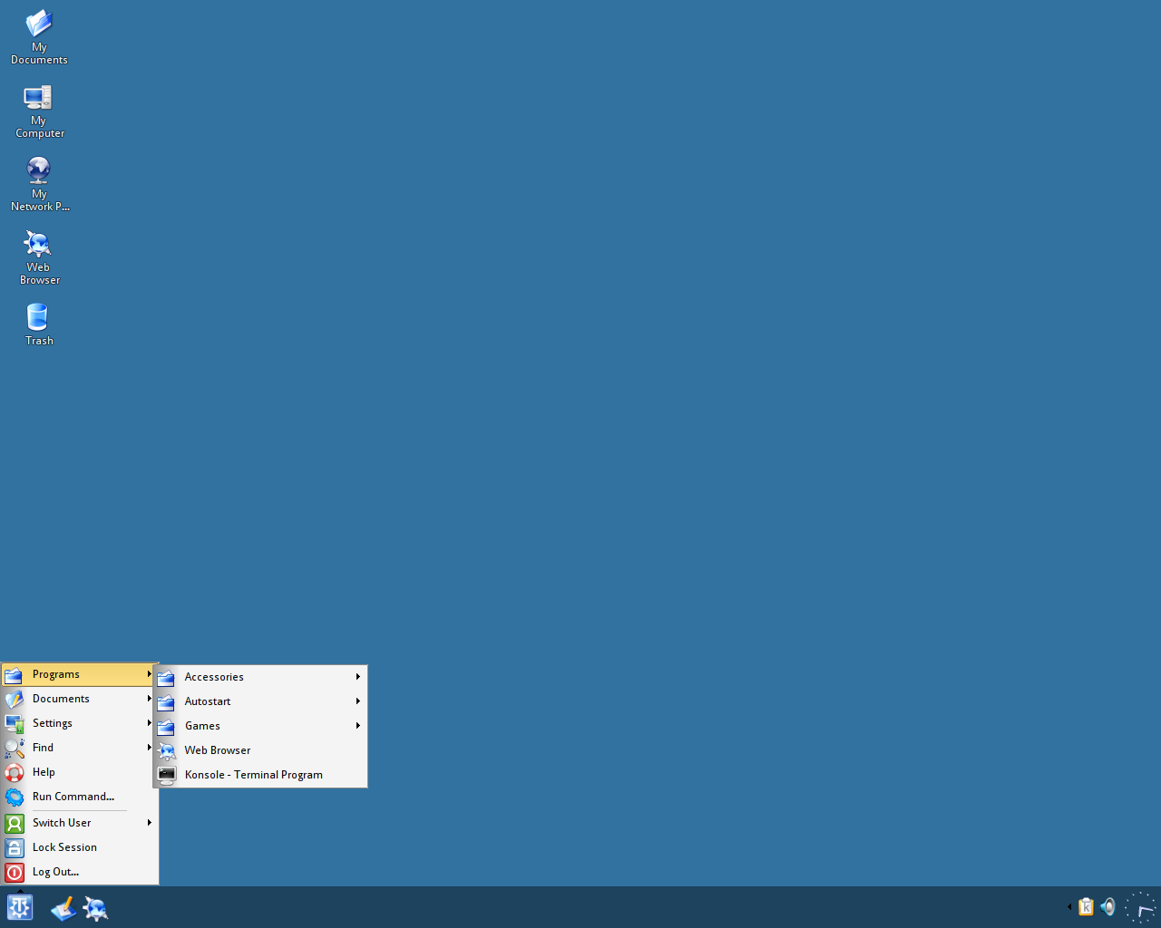 Q4OS desktop screenshot: 0.5.24 desktop