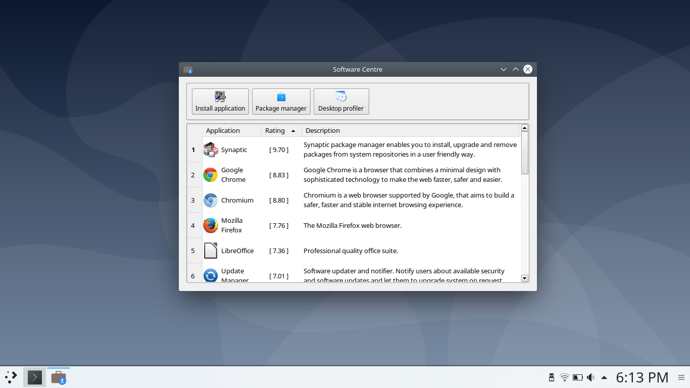 Q4OS desktop screenshot: 3.8 apps