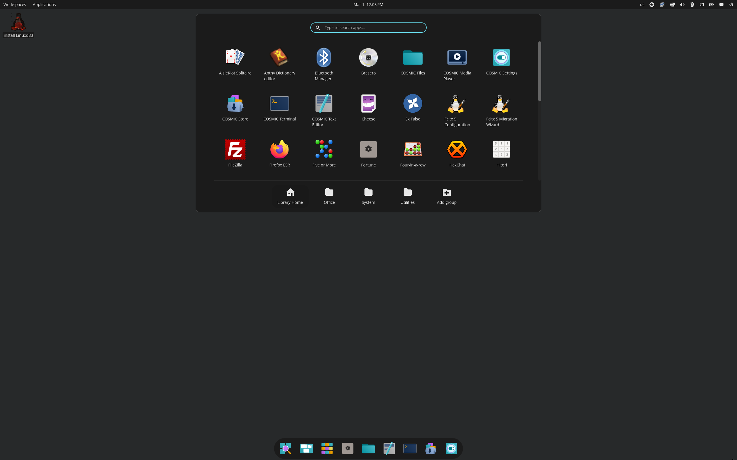 Linux Q83 desktop screenshot: 13.06