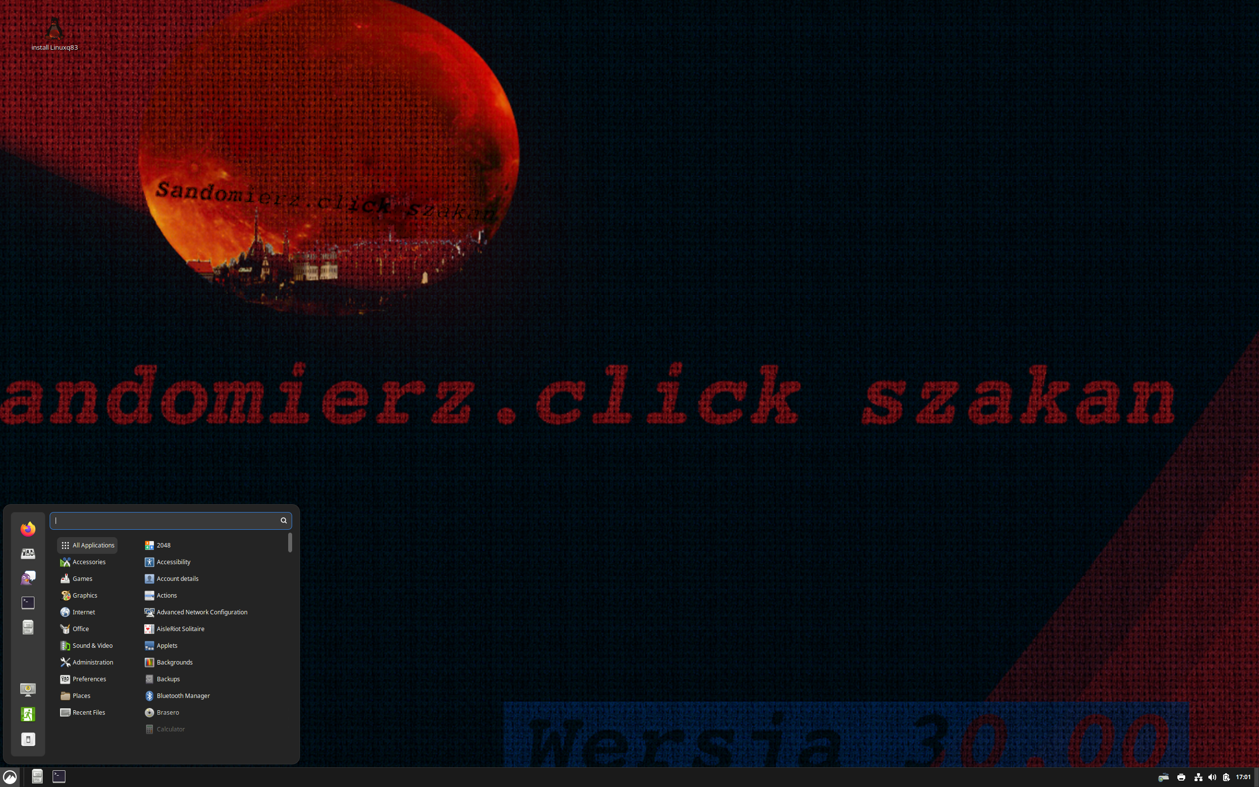 Linux Q83 desktop screenshot: 13.09