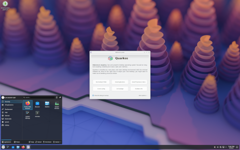 Quarkos desktop screenshot: Distribution overview