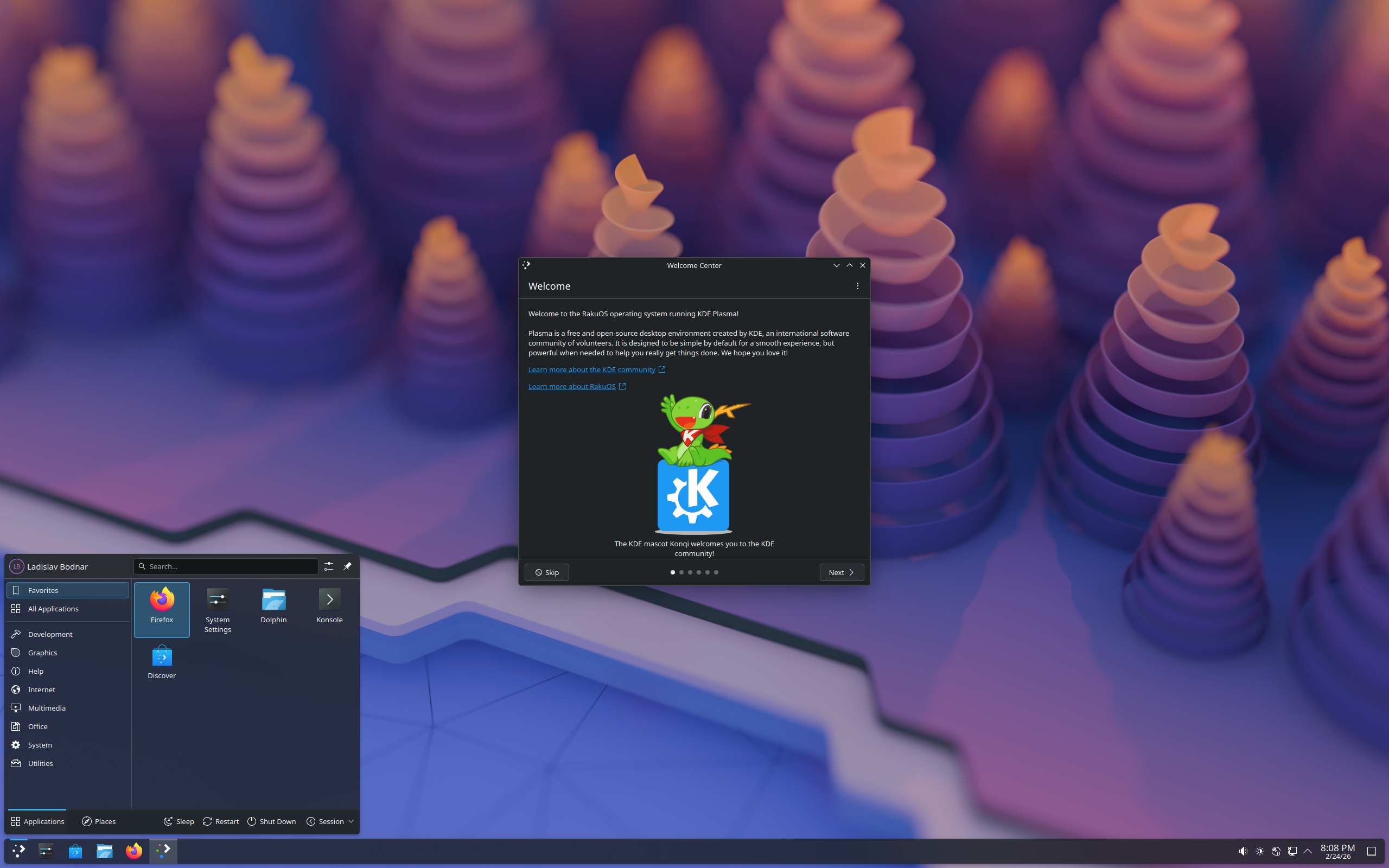 RakuOS desktop screenshot: 43