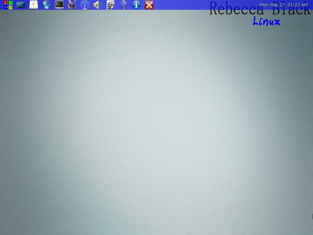 RebeccaBlackOS desktop screenshot: 20130524