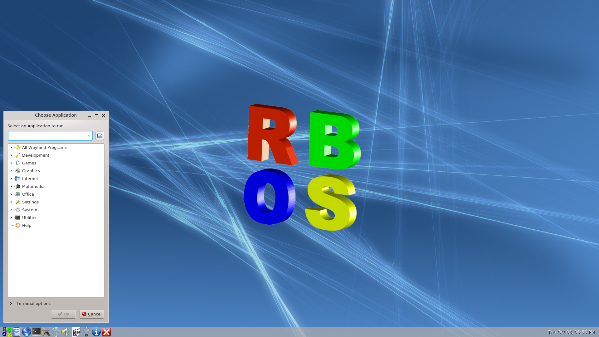 RebeccaBlackOS desktop screenshot: 2019 10 02