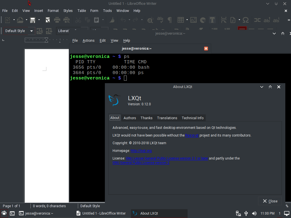 Redcore desktop screenshot: 1806 applications