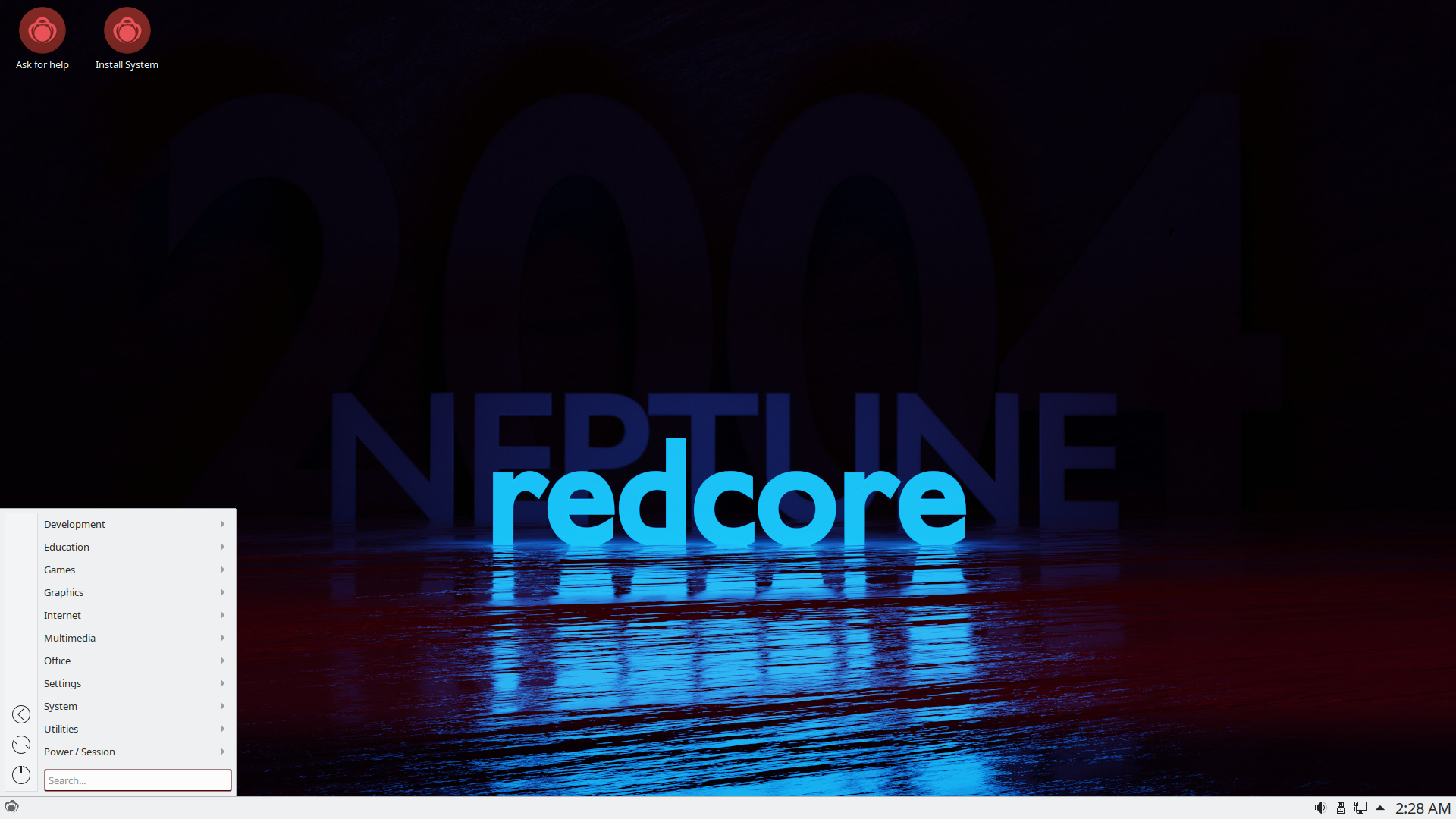 Redcore desktop screenshot: 2004