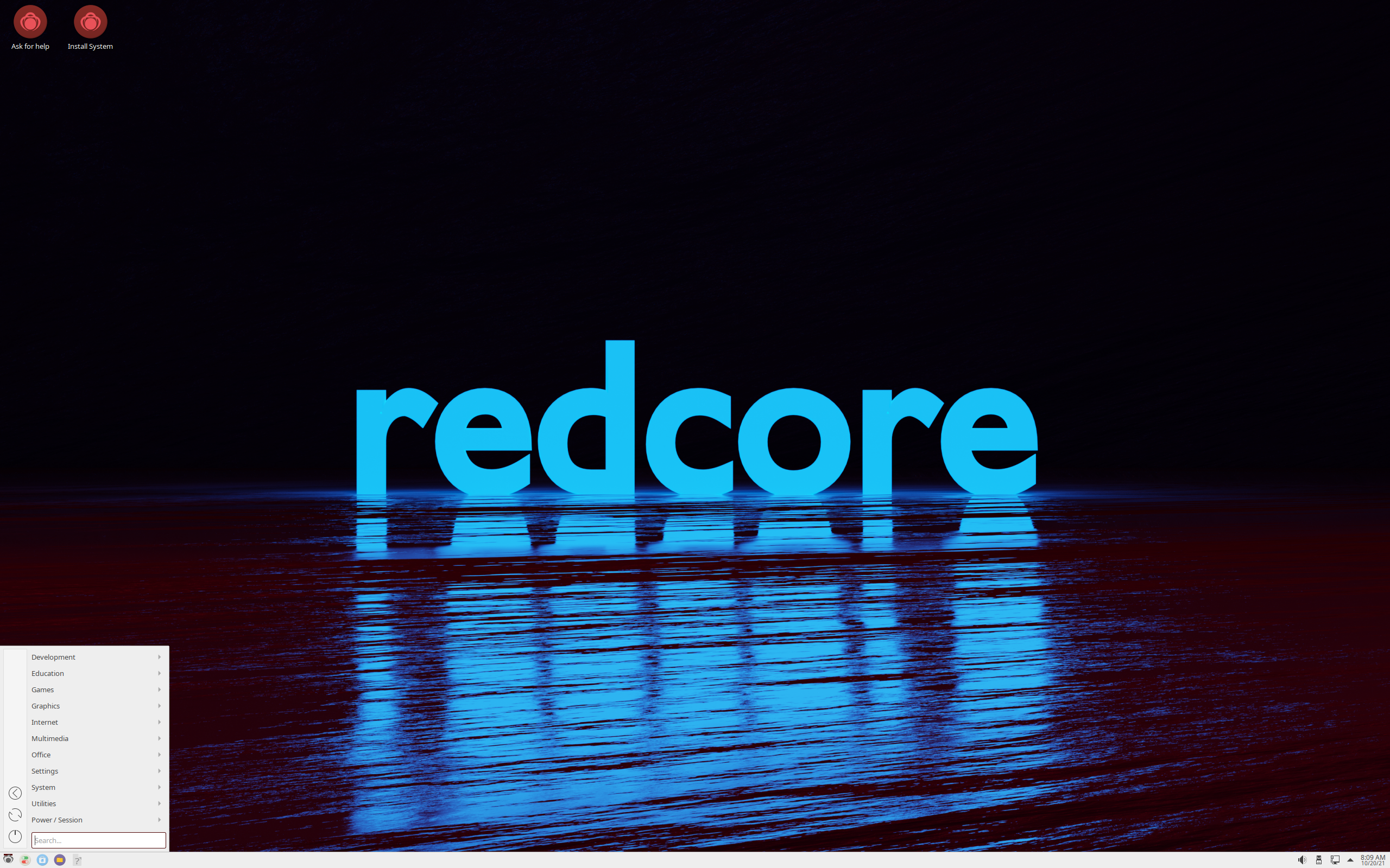 Redcore desktop screenshot: 2102