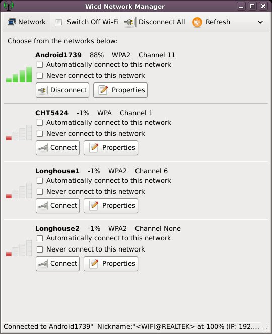 Refracta desktop screenshot: 8 wicd