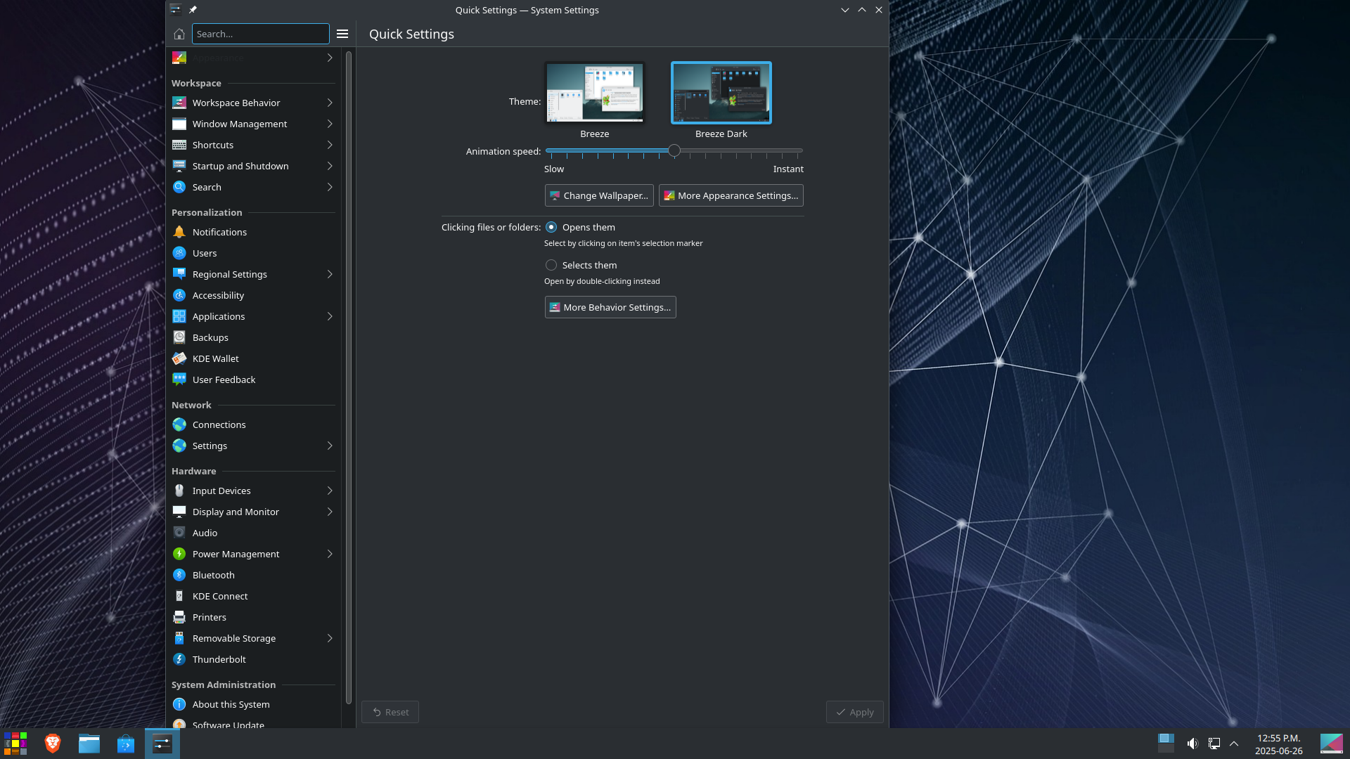 RefreshOS desktop screenshot: 2.5 dark