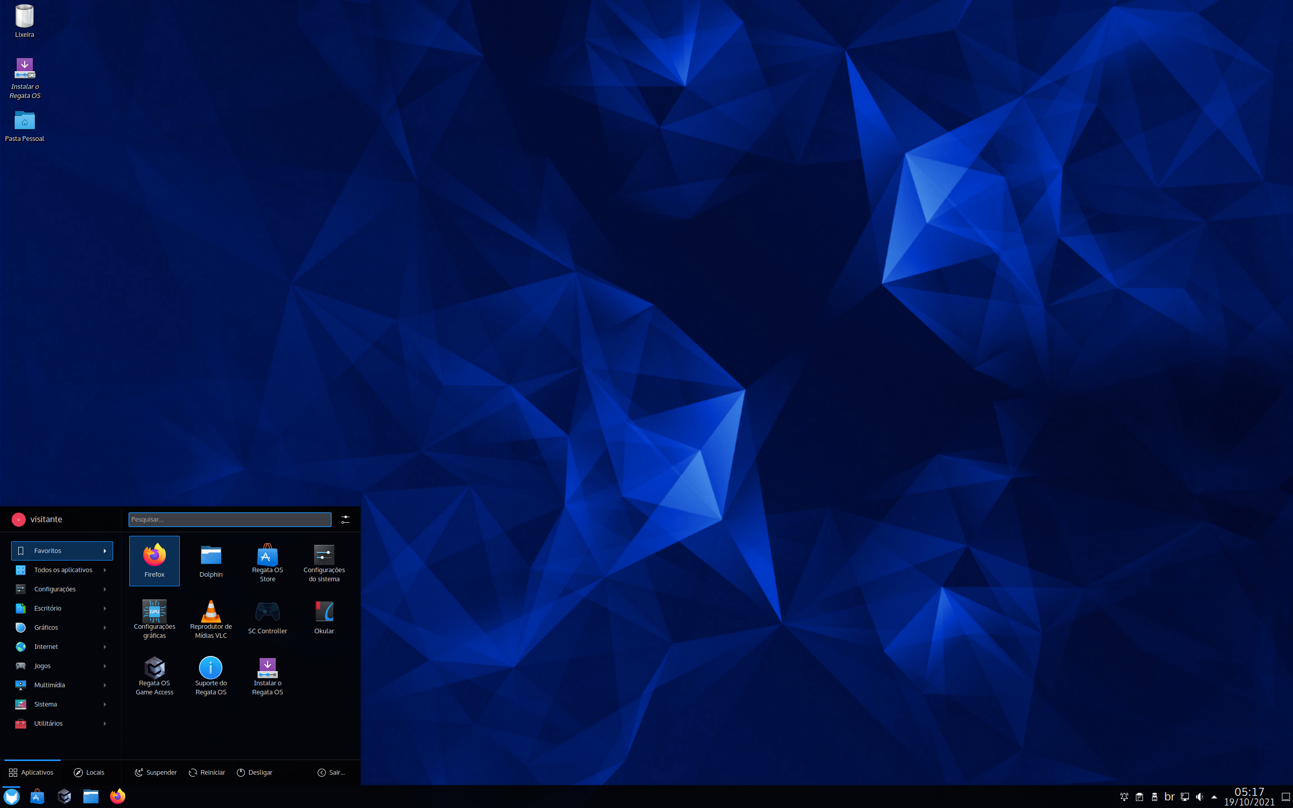 Regata desktop screenshot: 21.0.15