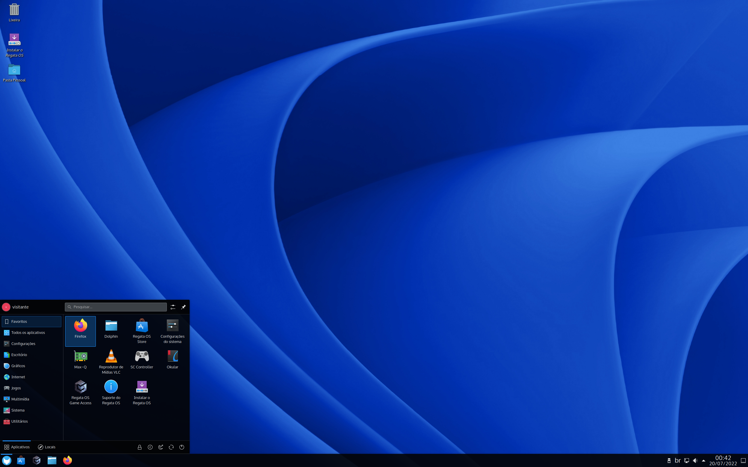 Regata desktop screenshot: 22.0.3