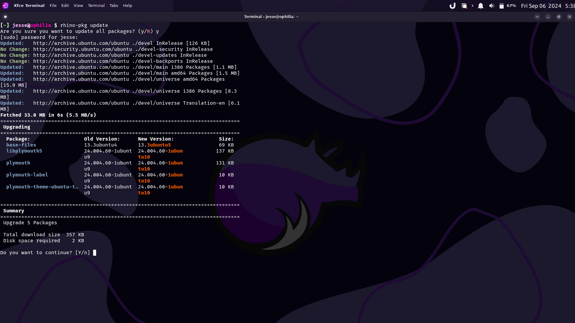 Rhino desktop screenshot: 2024.2 packages