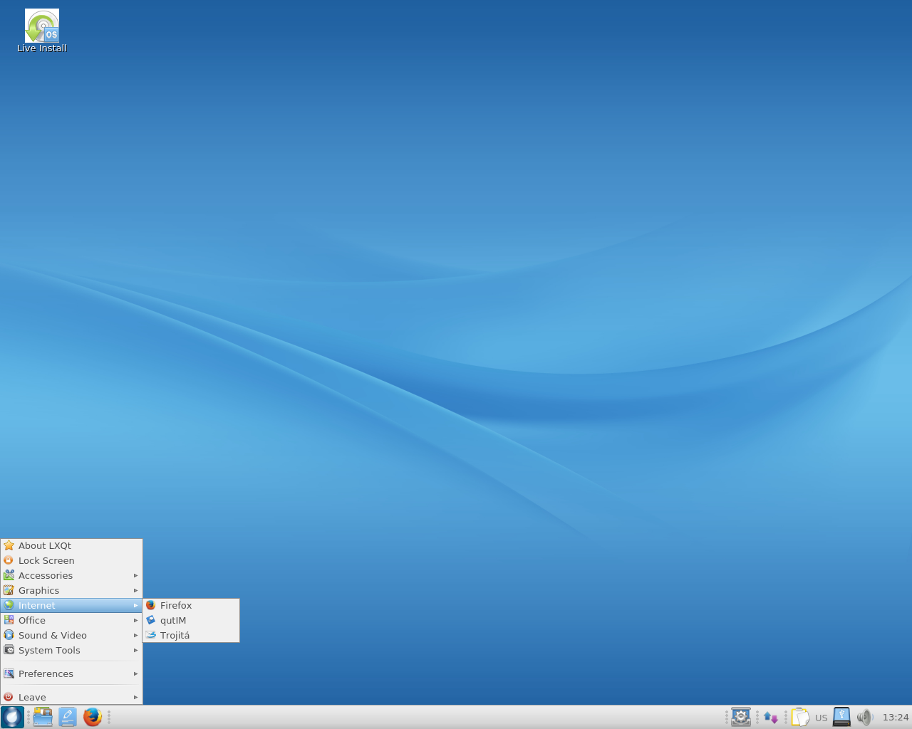 ROSA desktop screenshot: r6 fresh lxqt