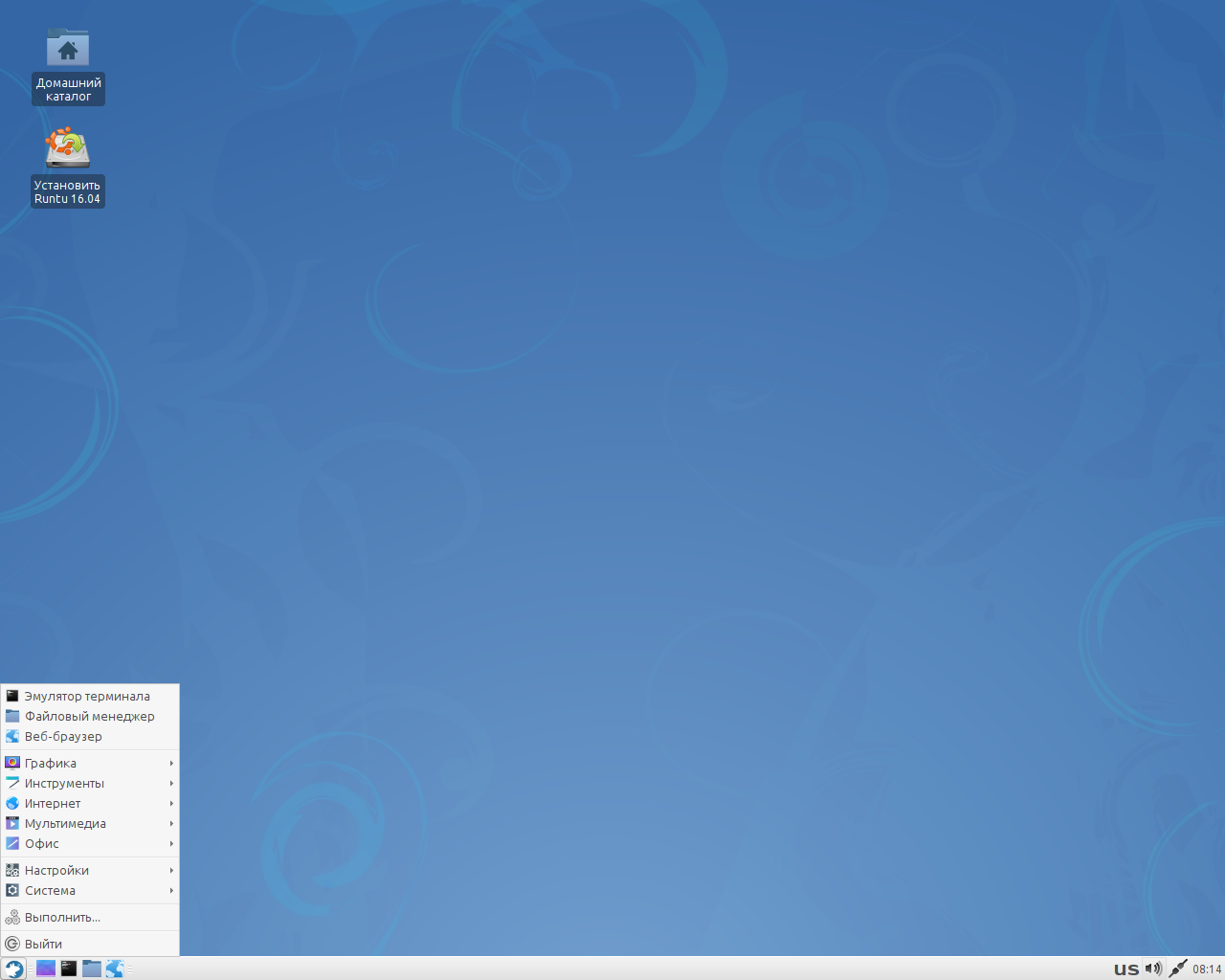 Runtu desktop screenshot: 16.04.1