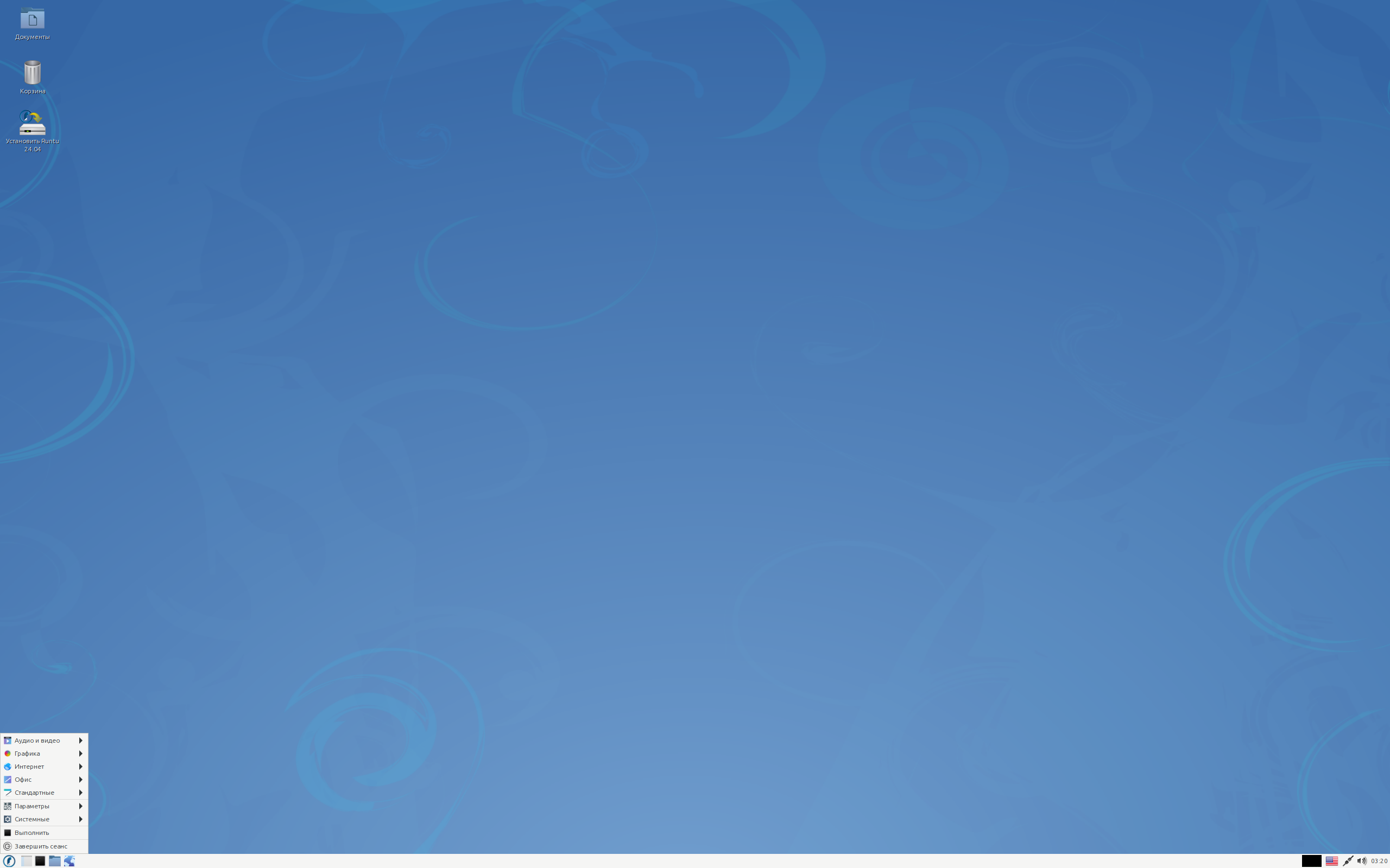 Runtu desktop screenshot: 24.04