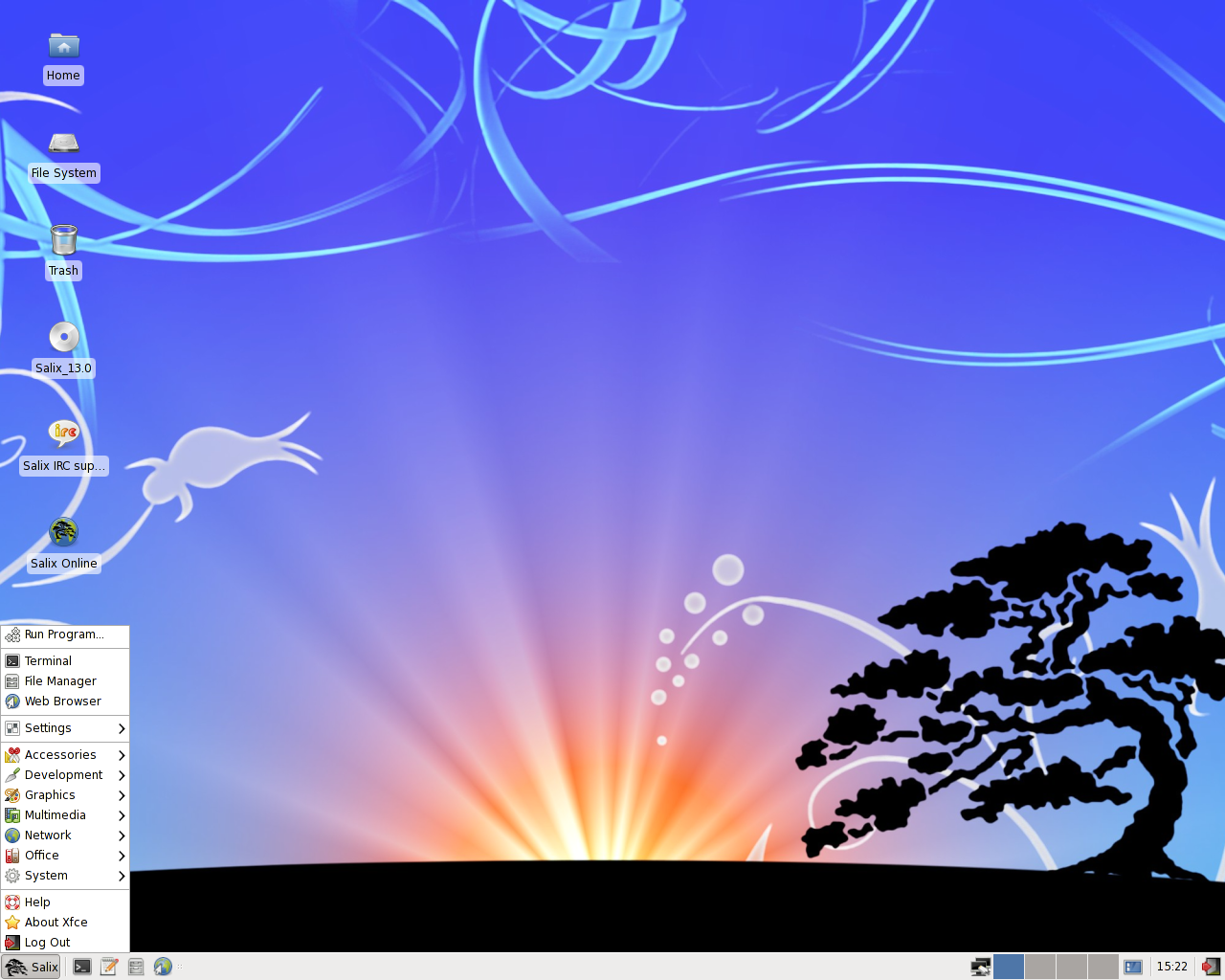 Salix desktop screenshot: 13.0