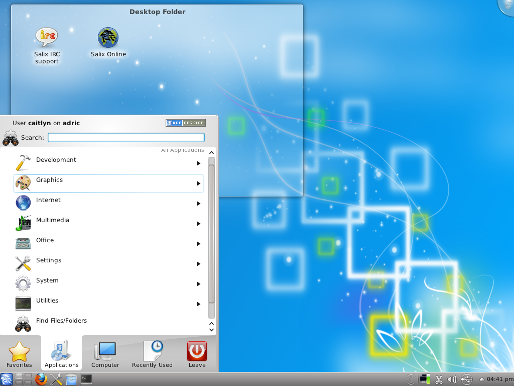 Salix desktop screenshot: 13.37 kde