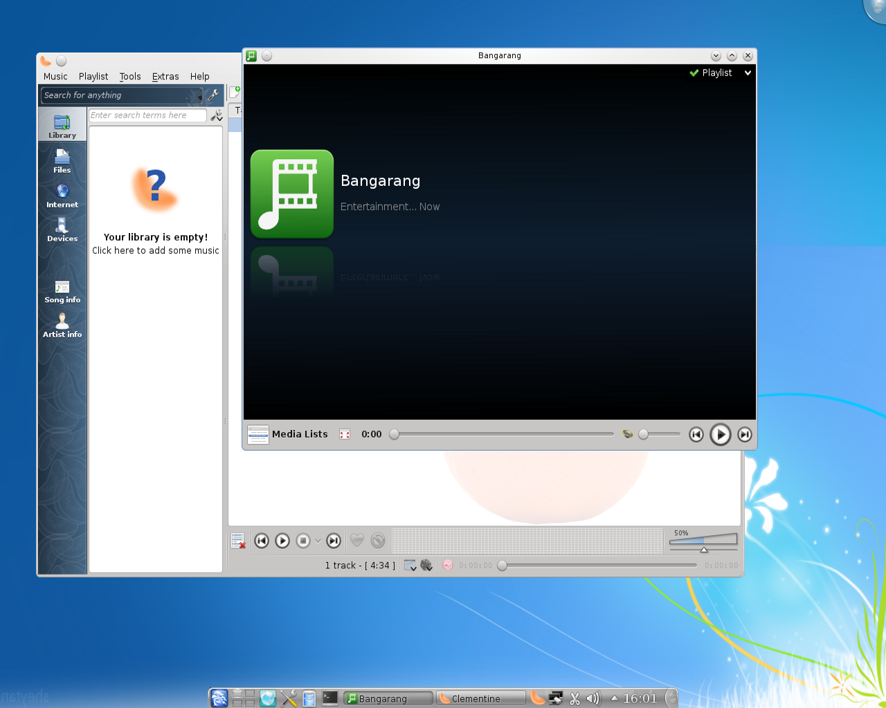 Salix desktop screenshot: 14.0.1 media