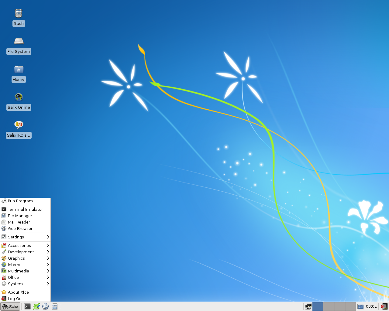 Salix desktop screenshot: 14.0