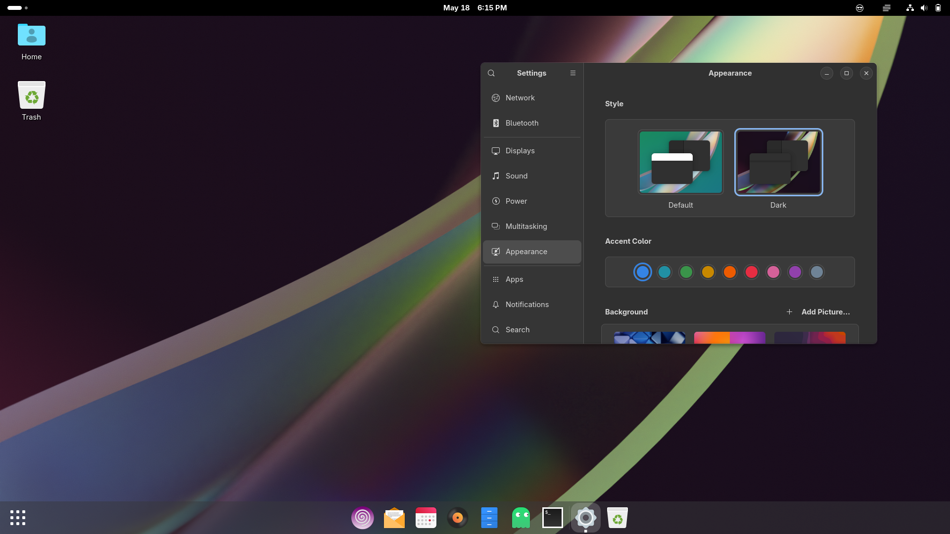 SDesk desktop screenshot: 2025.05.06 dark