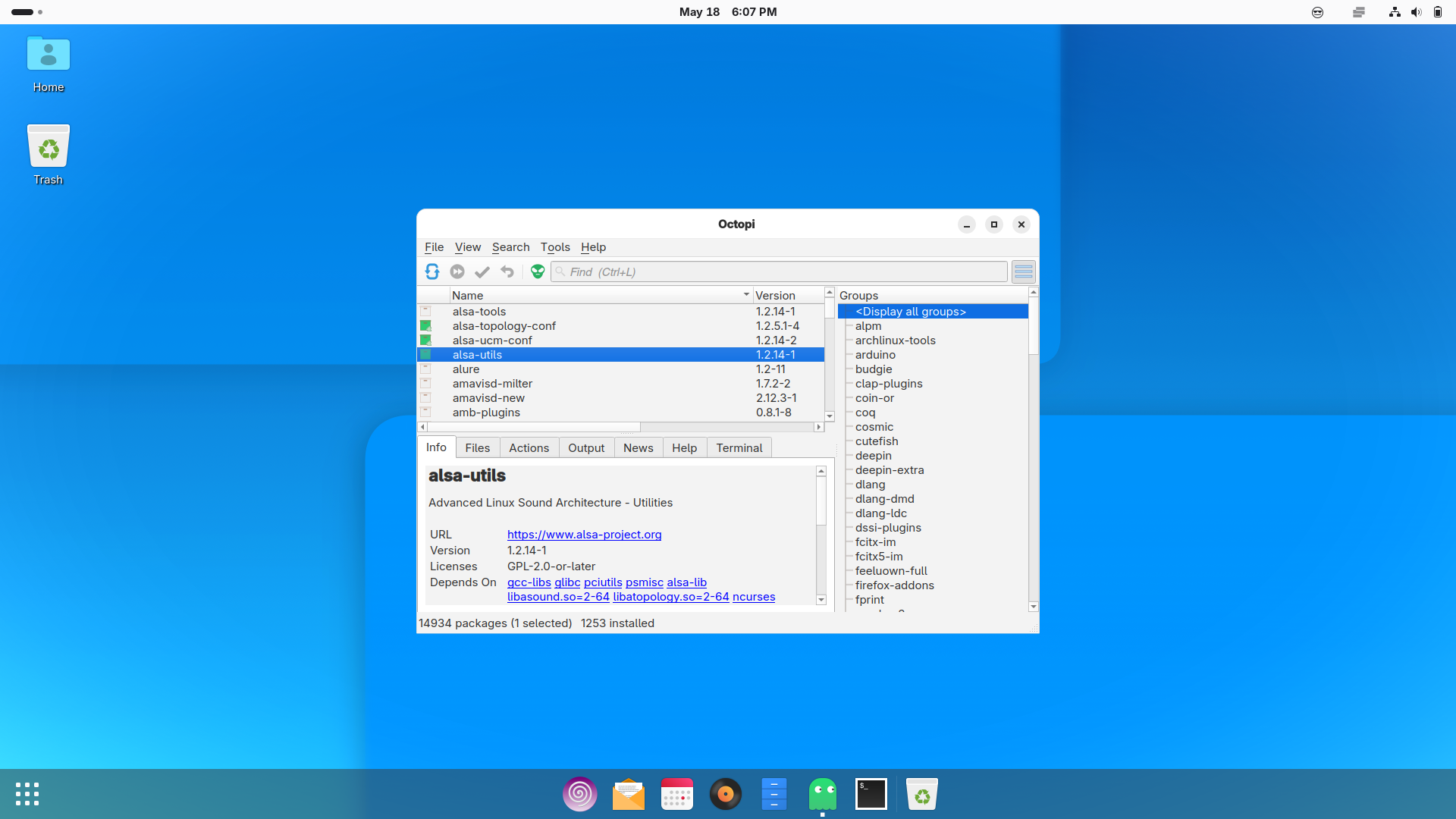 SDesk desktop screenshot: 2025.05.06 octopi