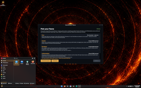 Shadowfetch desktop screenshot: Distribution overview