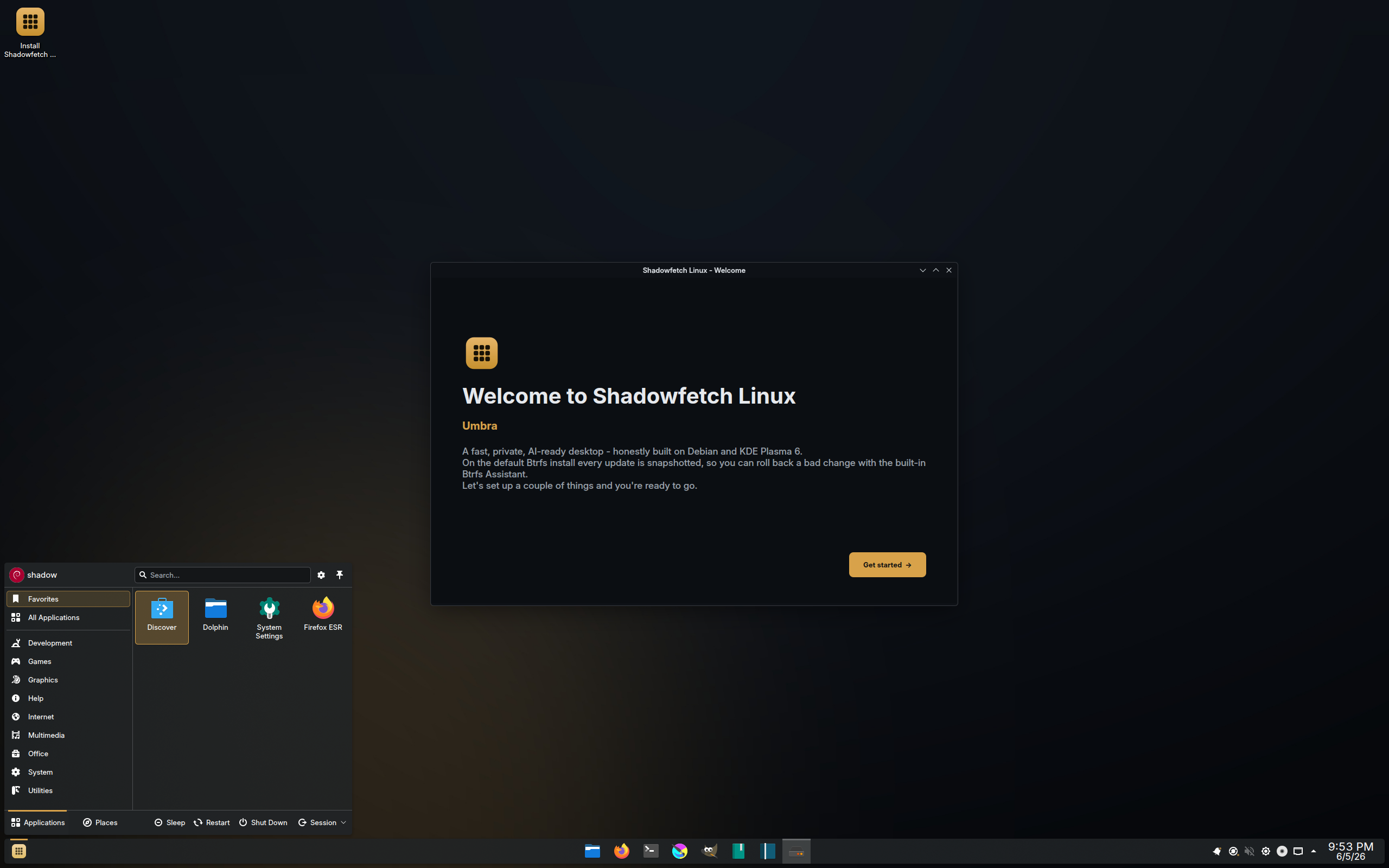 Shadowfetch desktop screenshot: 1.4.0