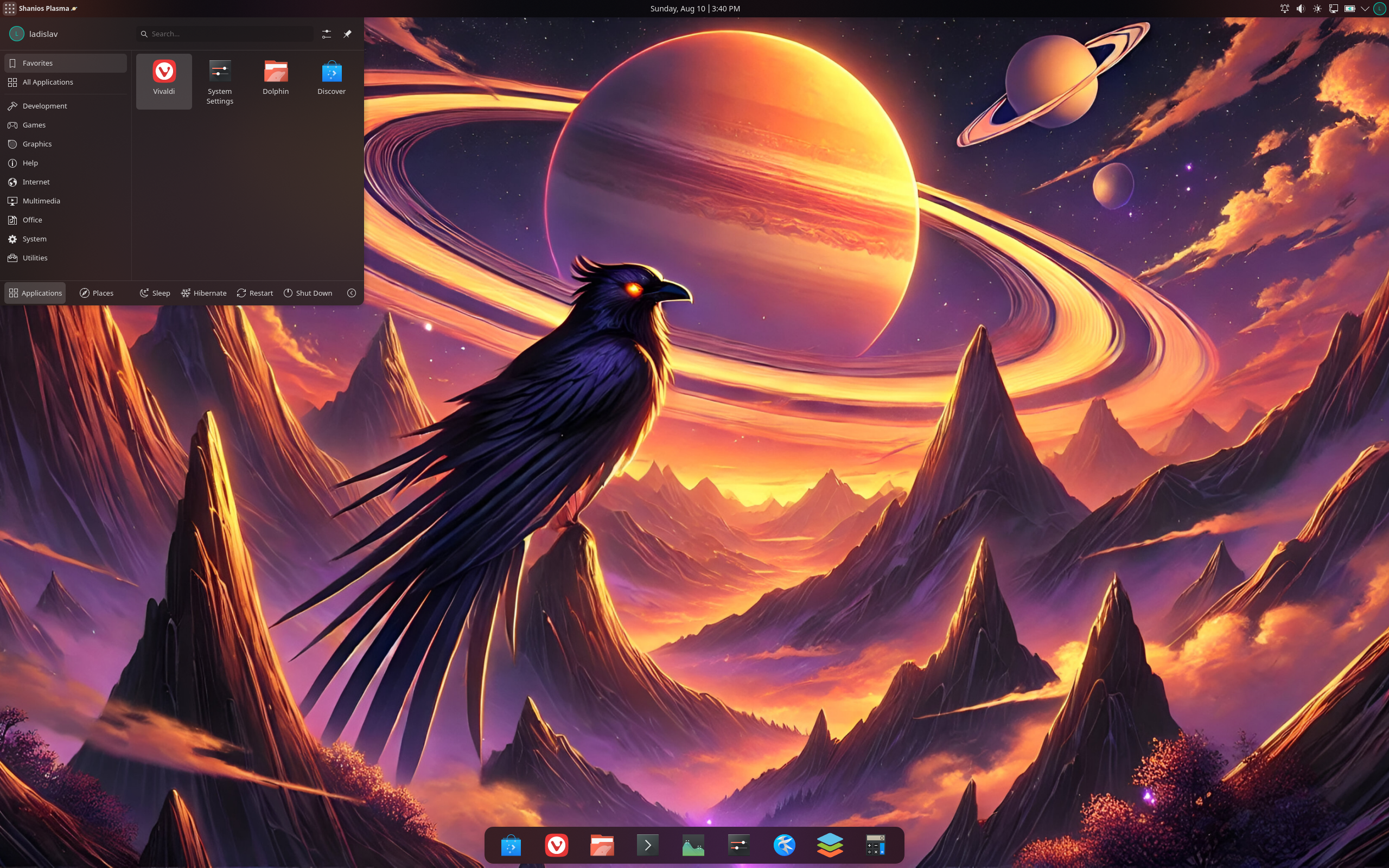 Shanios desktop screenshot: 2025.08.10