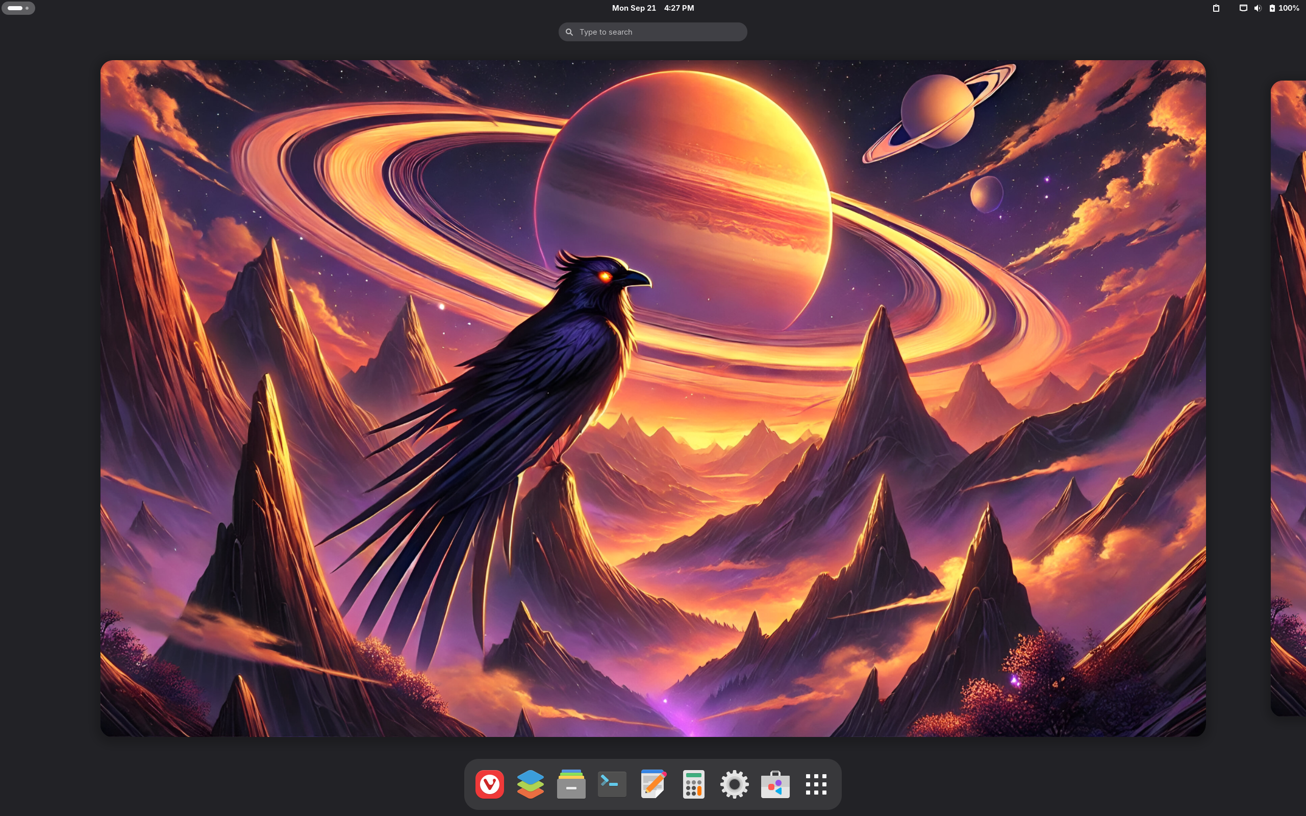 Shanios desktop screenshot: 2026.09.21 gnome