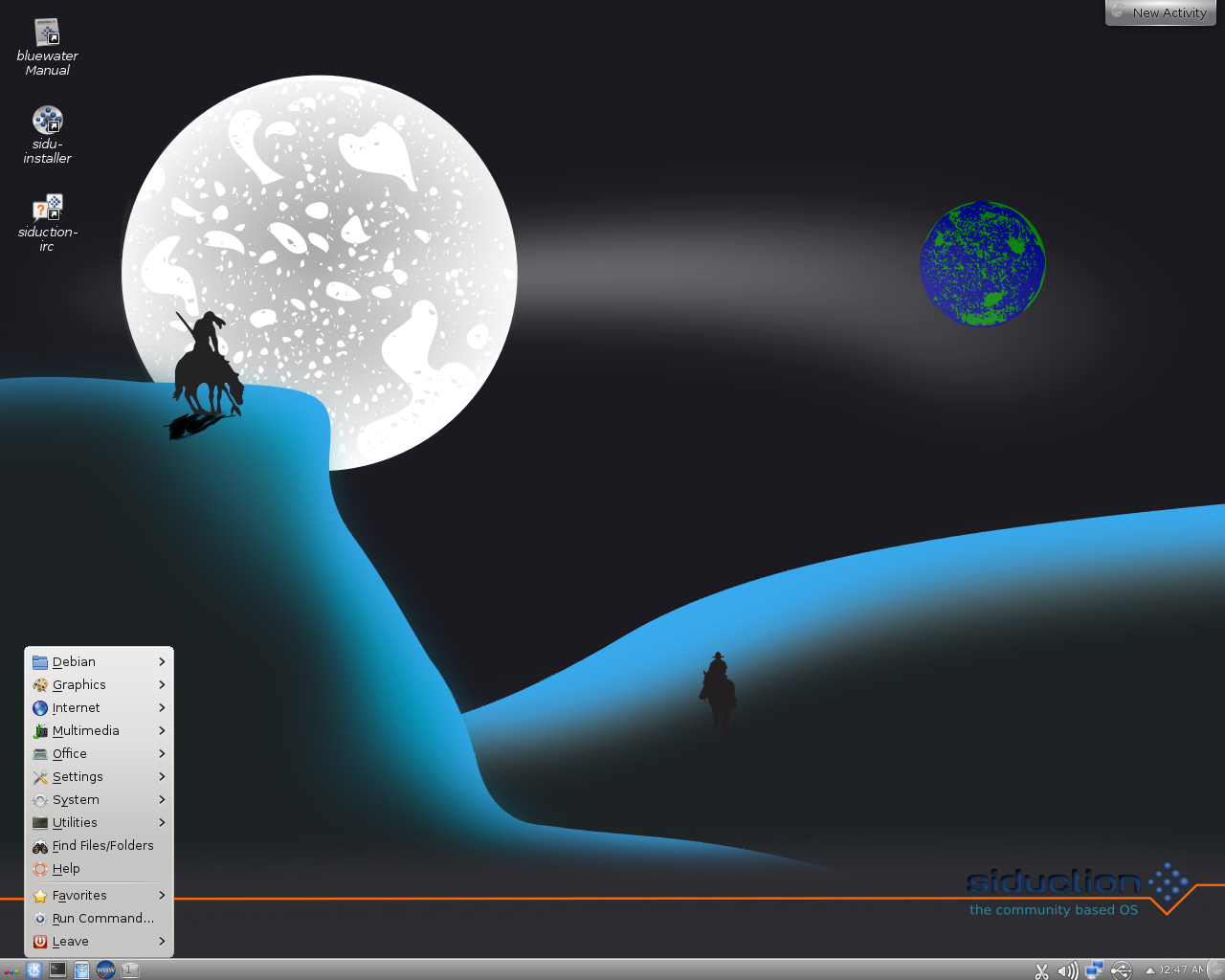 siduction desktop screenshot: 12.1