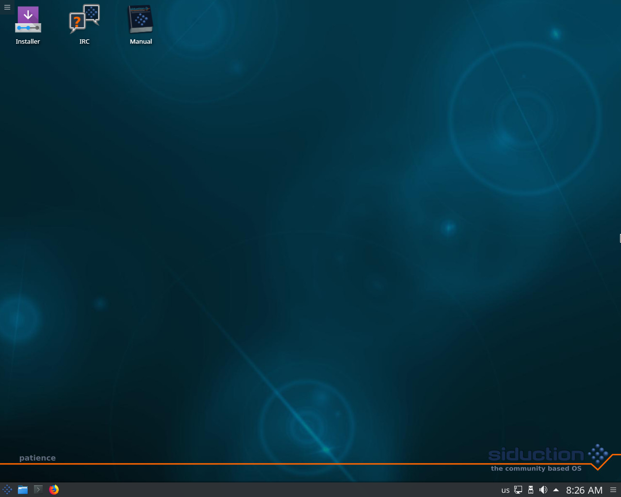 siduction desktop screenshot: 18.2.0