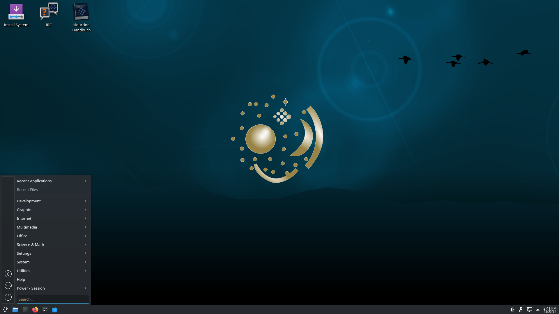 siduction desktop screenshot: 2021.3.0